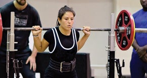 Woman lifting weights